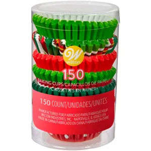 Holiday Red and Green Mini Cupcake Liners | 150 ct