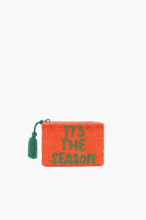 Holiday Spirit Embroidered Pouch