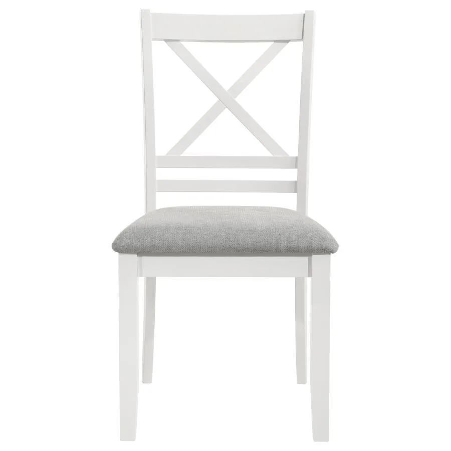 Hollis - Cross Back Wood Dining Side Chair (Set of 2) - White