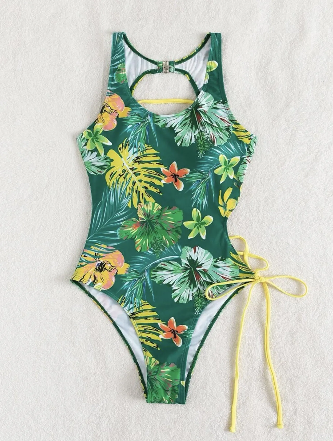 Hollow Out Back Cutout Out Strap Swimsuit