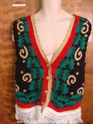 Holly Funny Christmas Sweater Vest