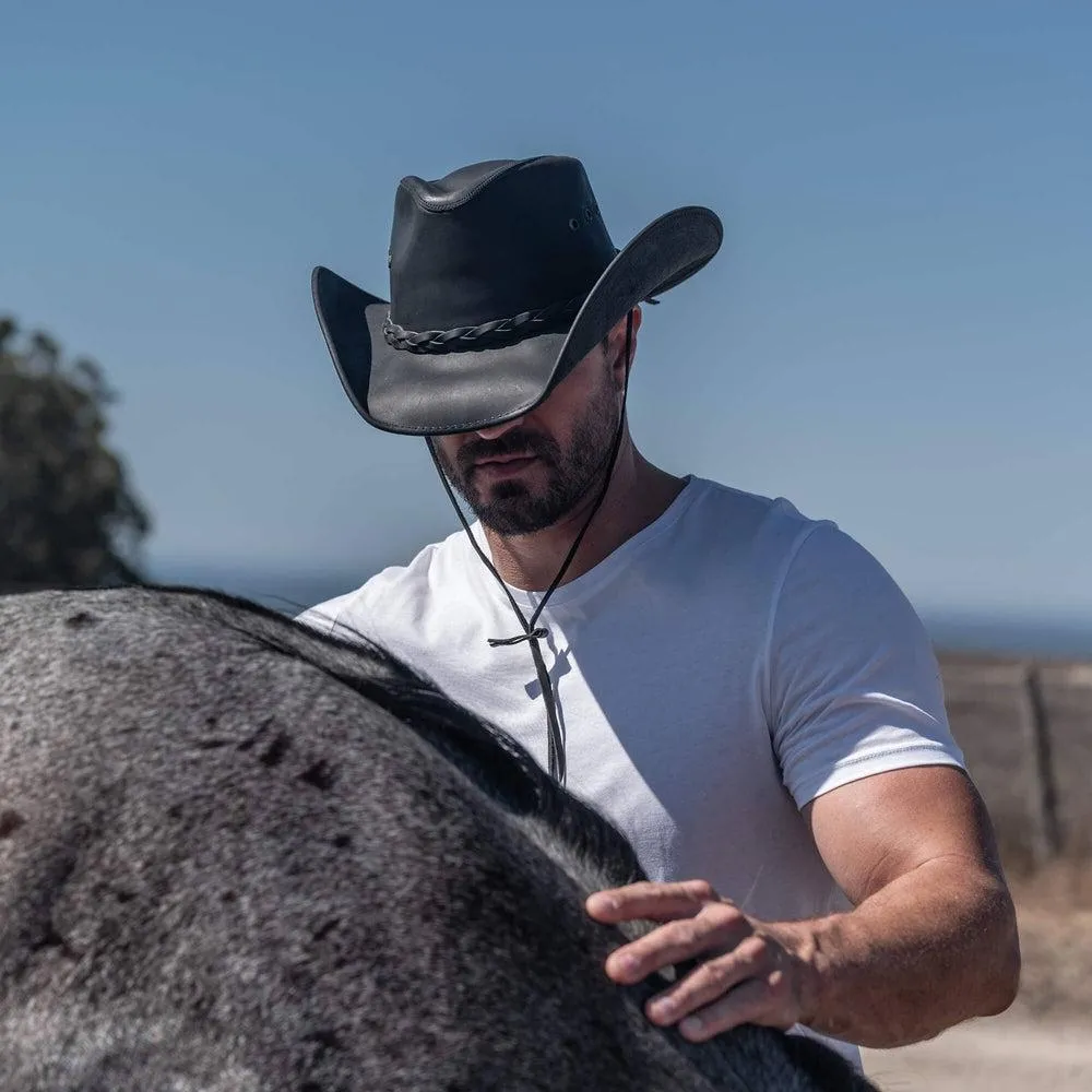 Hollywood | Mens Leather Cowboy Hat