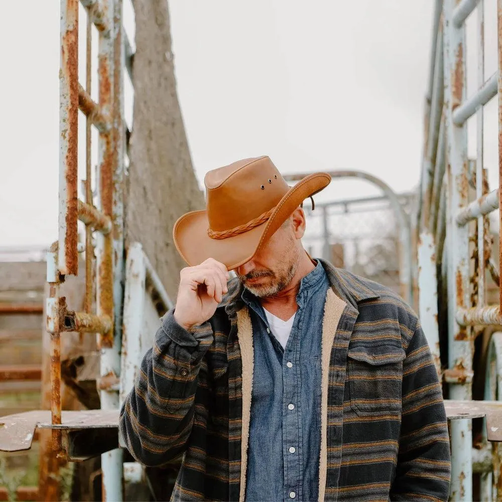 Hollywood | Mens Leather Cowboy Hat