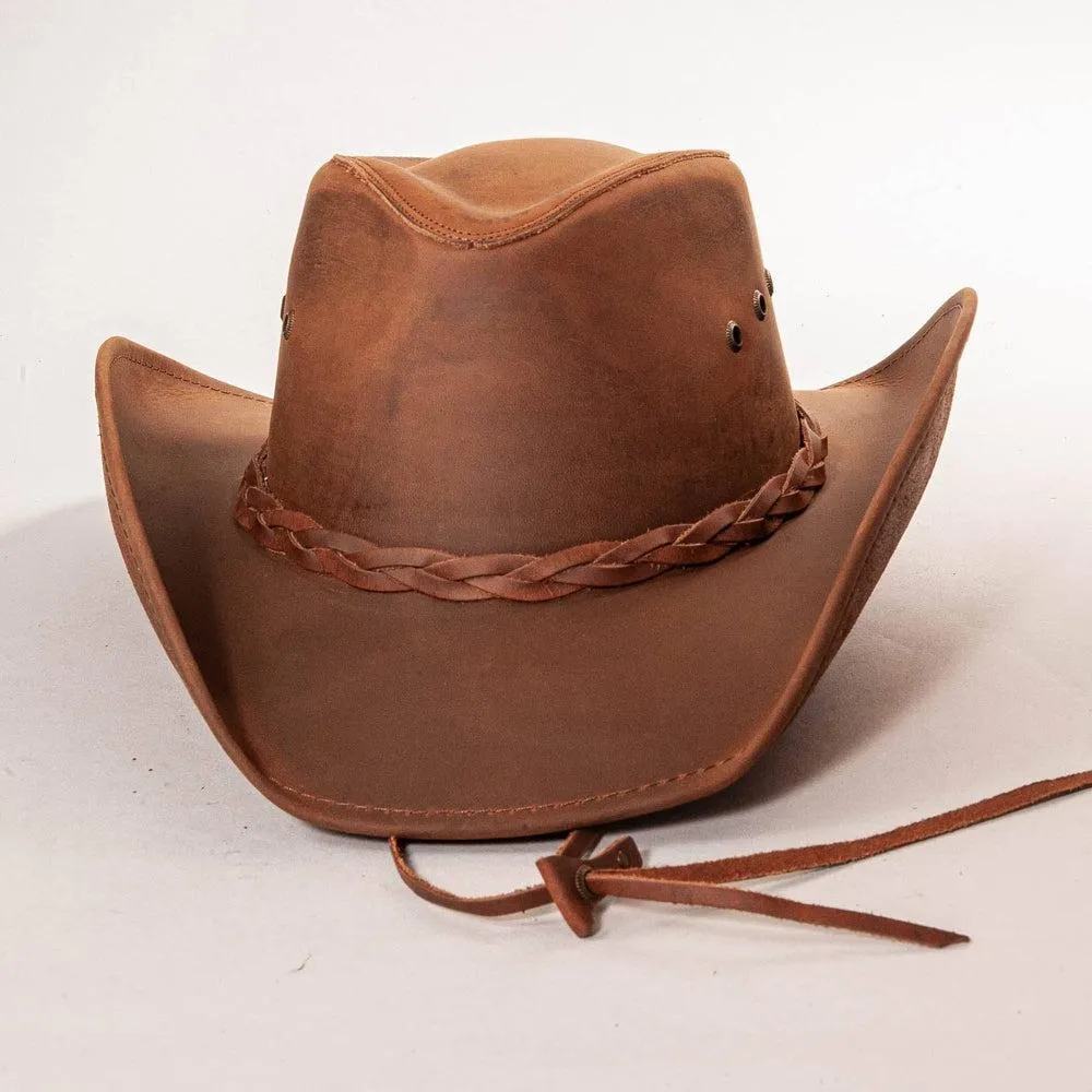 Hollywood | Mens Leather Cowboy Hat