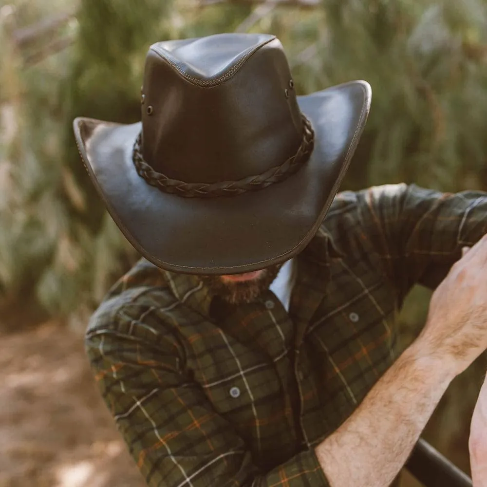 Hollywood | Mens Leather Cowboy Hat