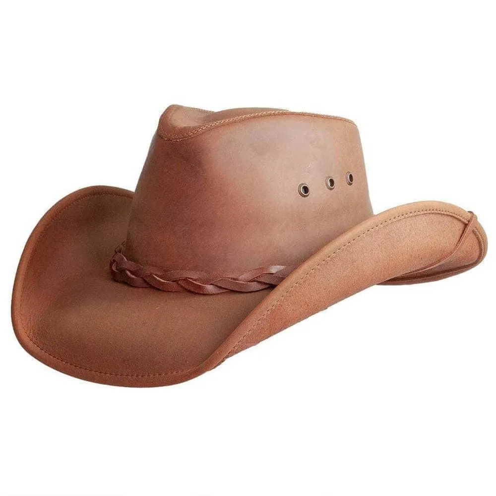 Hollywood | Mens Leather Cowboy Hat