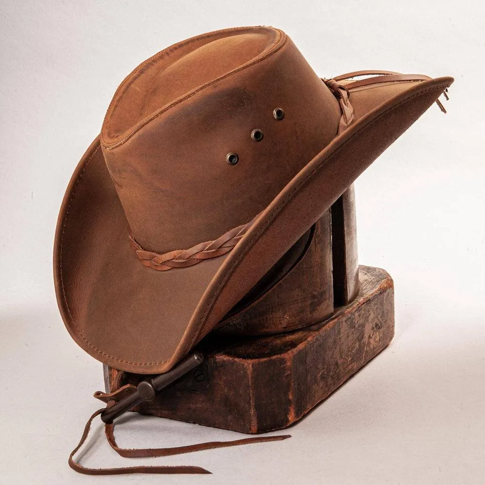 Hollywood | Mens Leather Cowboy Hat