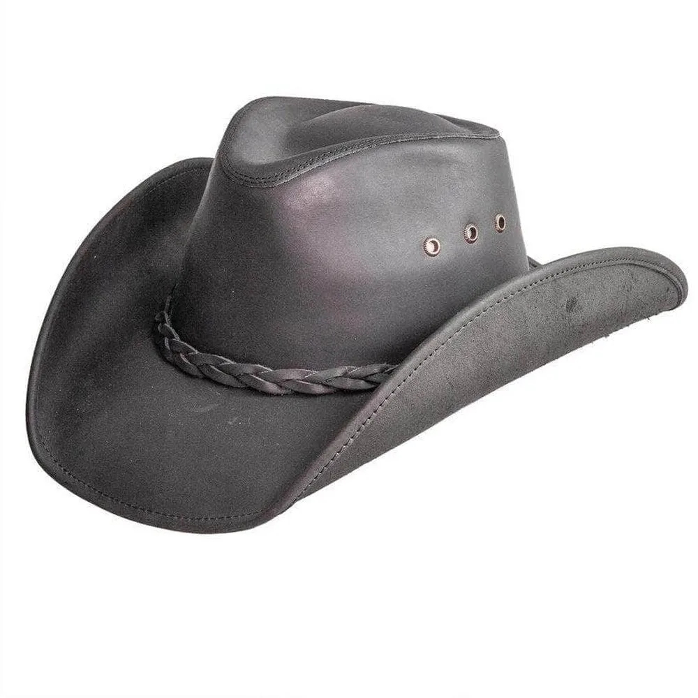 Hollywood | Mens Leather Cowboy Hat