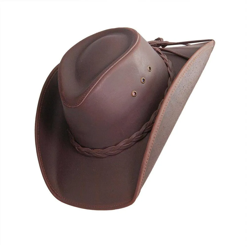 Hollywood | Mens Leather Cowboy Hat