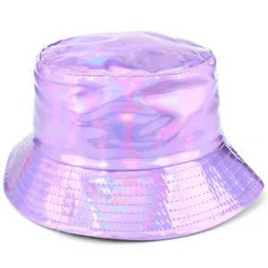 Holographic Bucket Hat - Shiny Purple