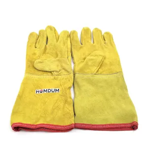 Homdum Quality Welding Hand Gloves, Made of Hard Wearing, Heat Resisting Chrome Leather, Fully Lined and Kevlar Stiched - 1 Pair