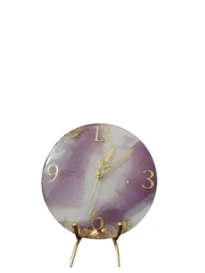 HOMEDRIP Handmade Resin Art 6 inch Clock for Home Office Corporate Gift Looking Very Luxurious Product and Valuable git for