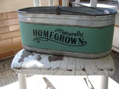 'Homegrown' Tin Bucket