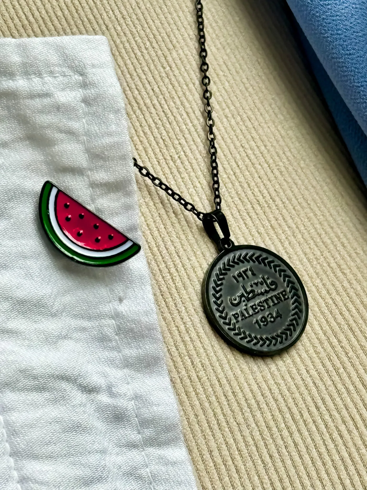 Homeland Coin Necklace - Black