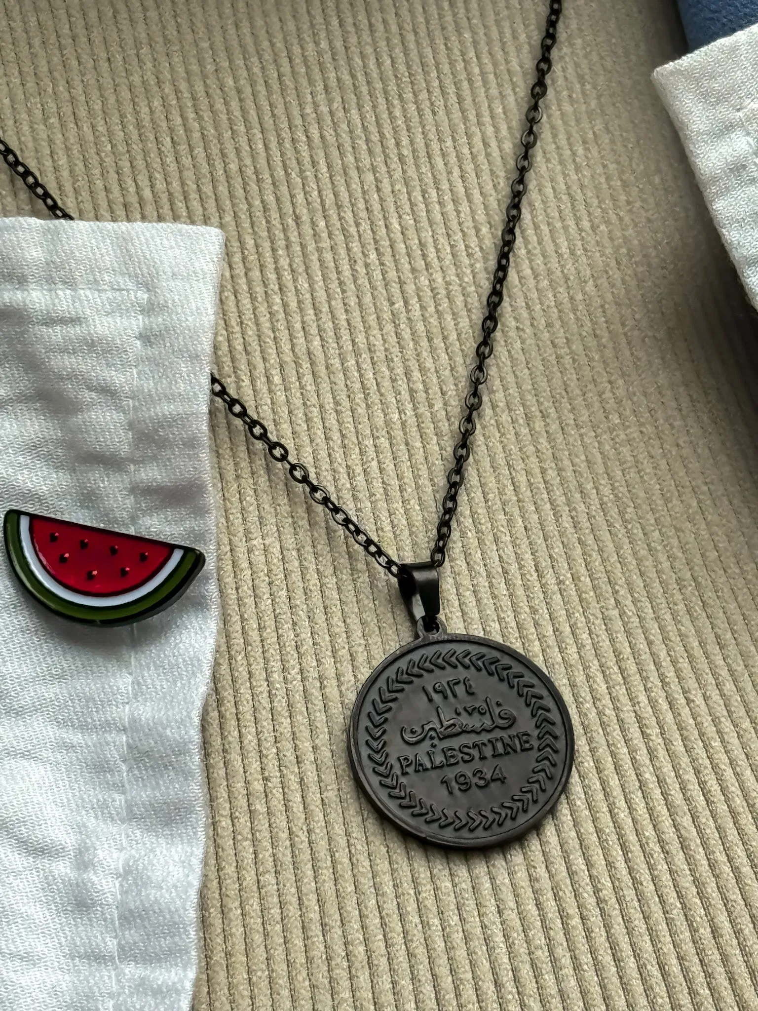 Homeland Coin Necklace - Black