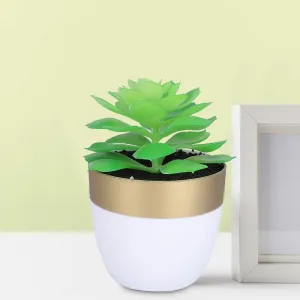 Homestic Artificial Plants for Home D?cor|Natural Looking Indoor Fake Plants with Pot|Artificial Flowers for Decoration (Green)