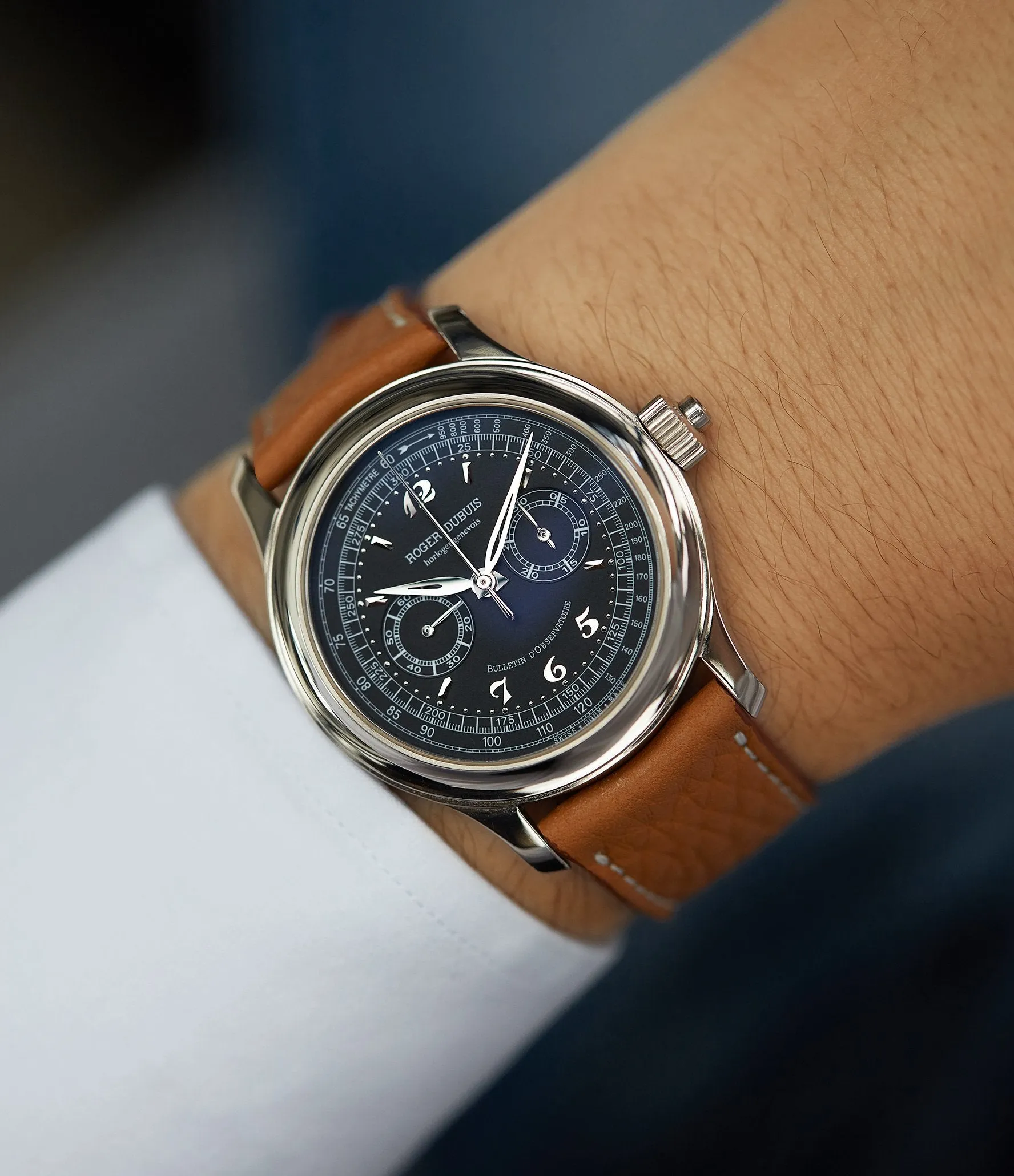 Hommage Chronograph Monopoussoir | White Gold