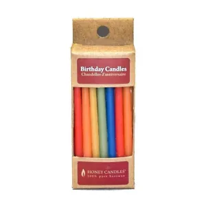 Honey Candles Beeswax Birthday Candles - Royal 20pk