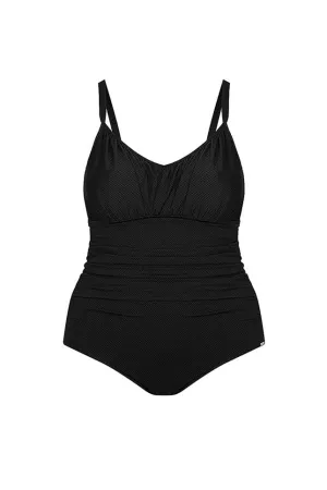 Honey Comb Black Underwire One Piece