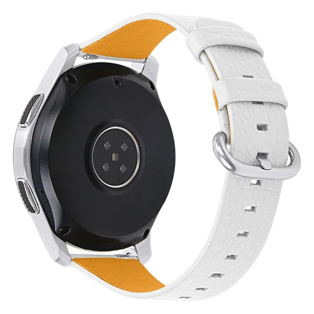 Honor Watch Dream / Huawei Watch Magic litchi cowhide watch strap - White