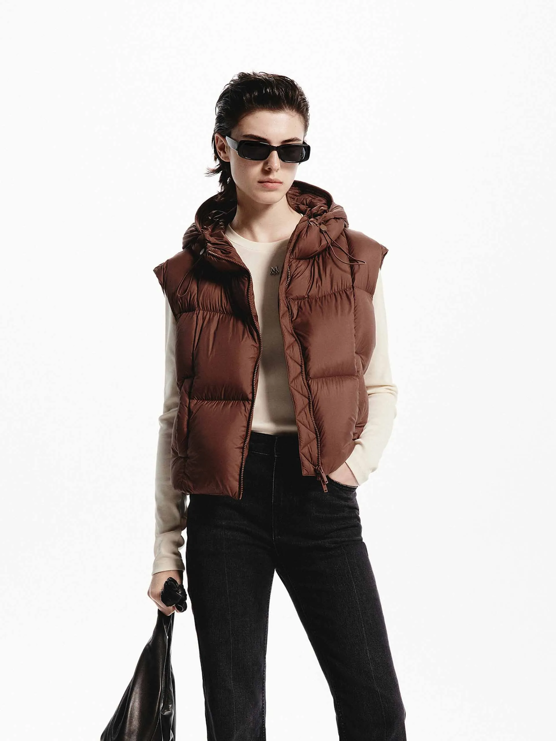 Hooded Quilted Puffer Vest