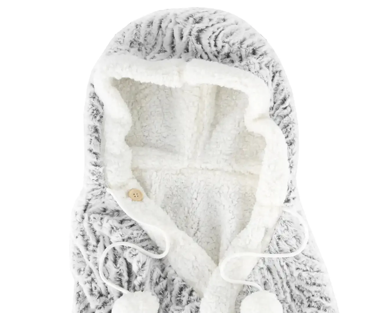 Hooded Snuggle Blanket Silver by Alastair's