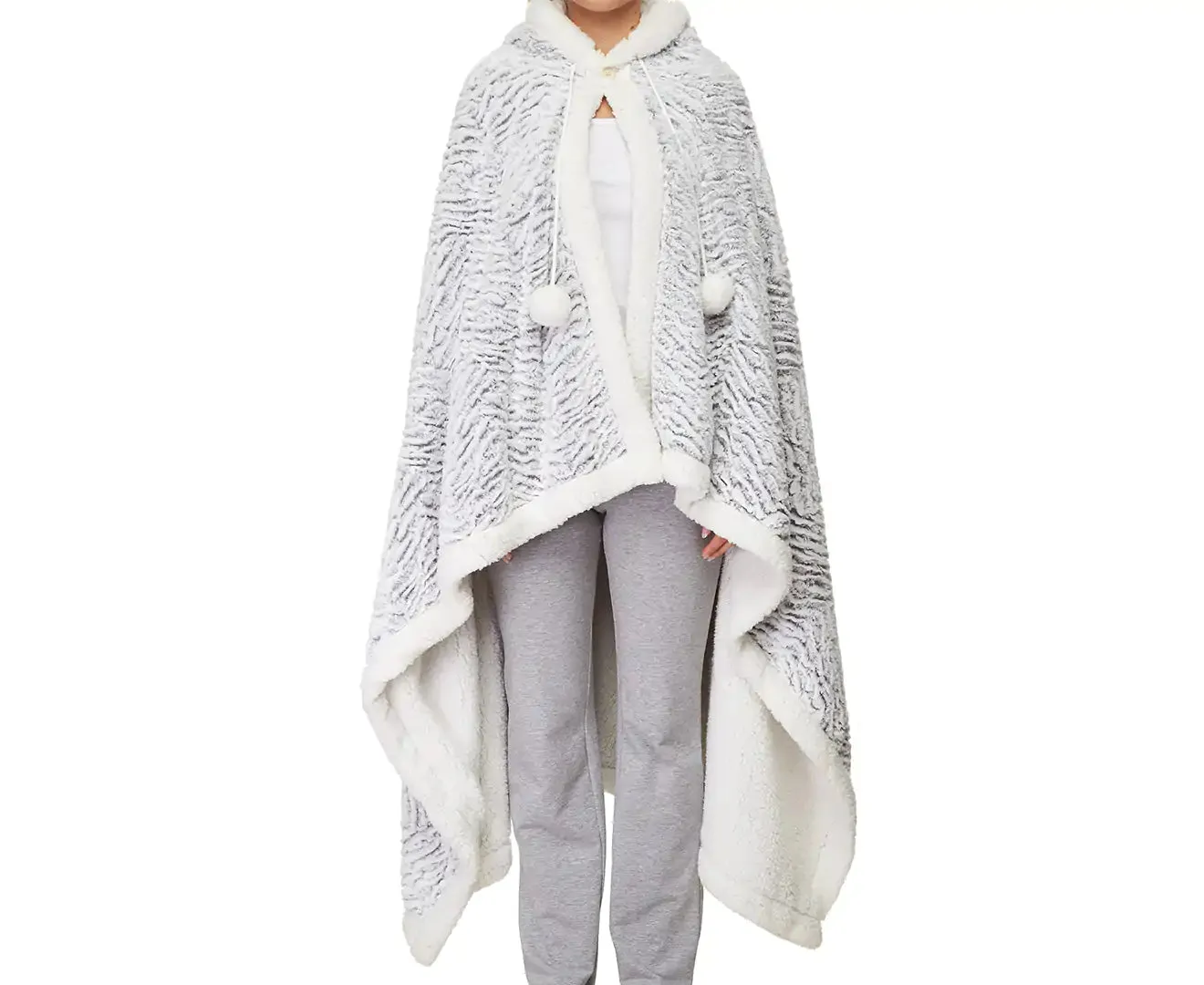 Hooded Snuggle Blanket Silver by Alastair's