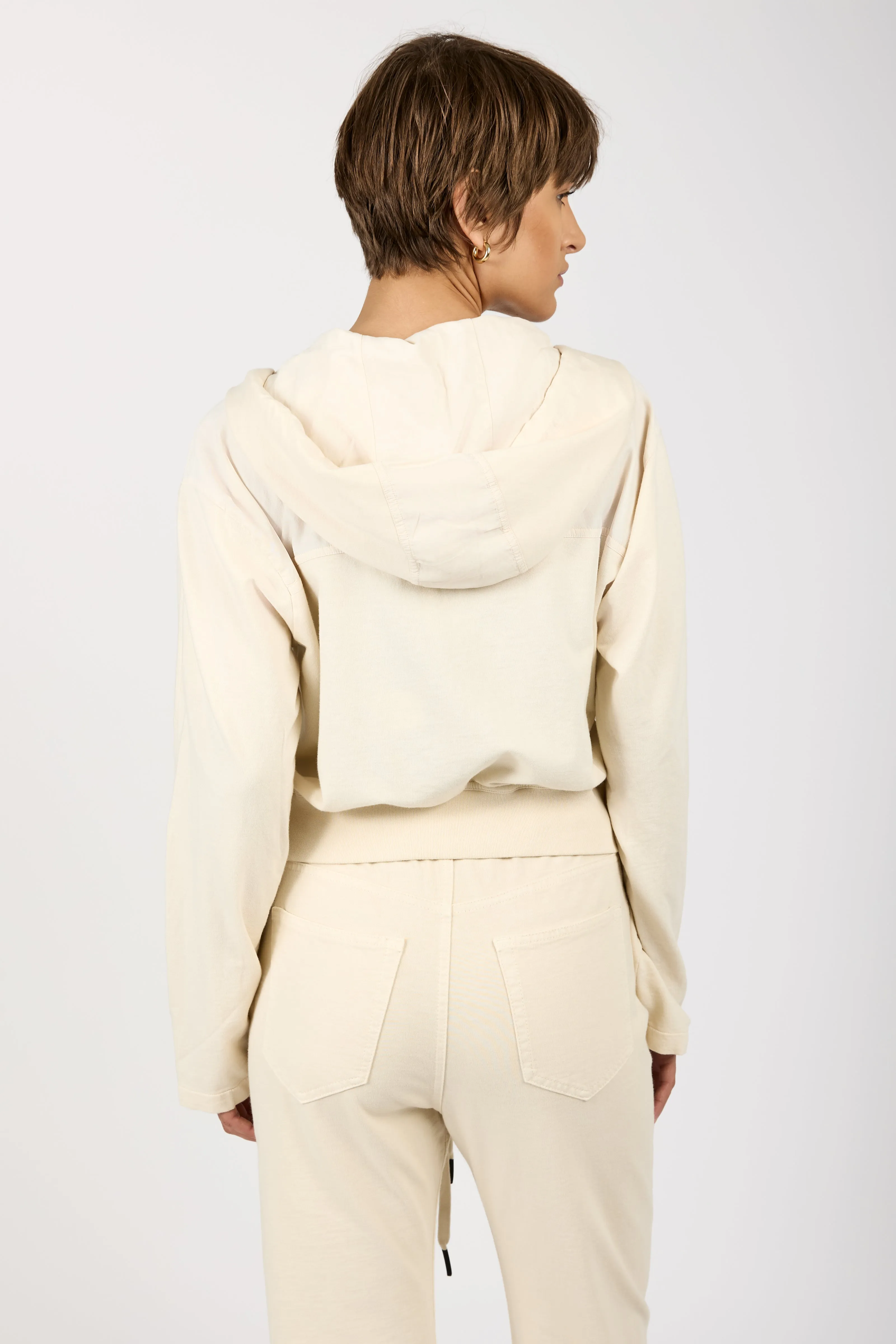 Hooded Zip-Up Jacket in Shell