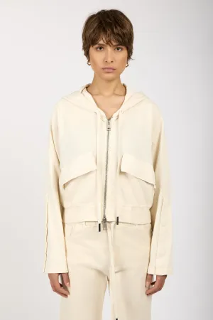 Hooded Zip-Up Jacket in Shell