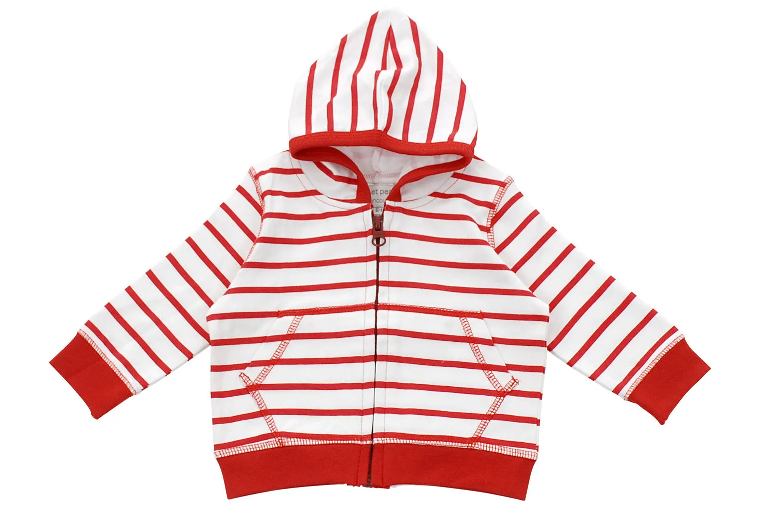 hoodie in red marseille stripe