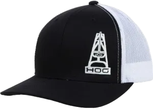 Hooey Men's Black and White Mesh Trucker Snapback Cap