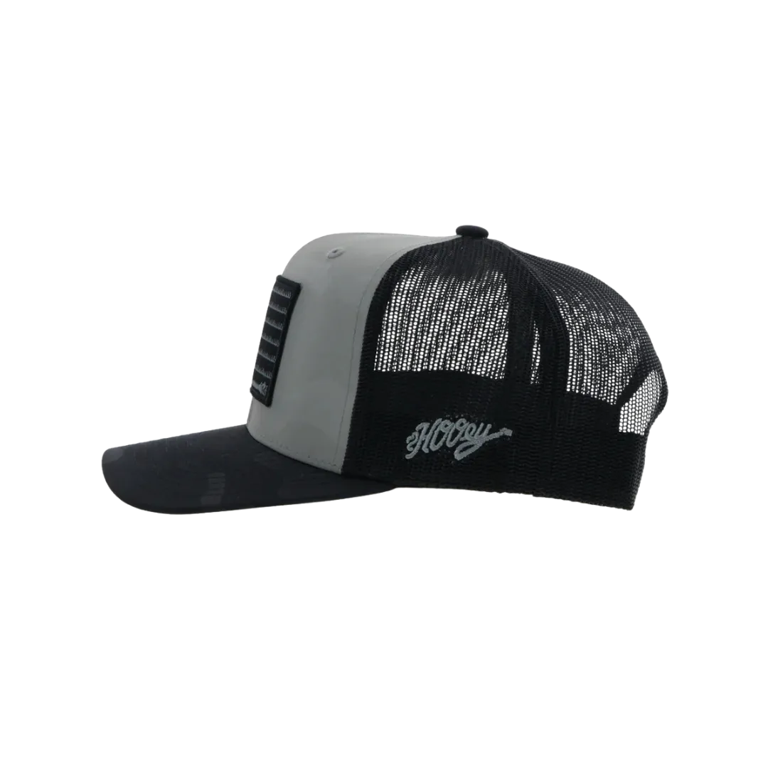 Hooey Men's Liberty Roper Camo Grey Black Cap