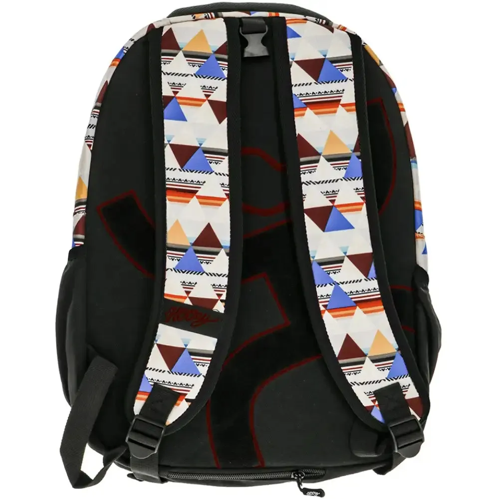 HOOey "Recess" Diamond Aztec (Cream/Burgundy) - Backpack