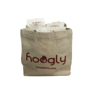 Hoogly Bag filled with a mixed selection of 50 enveloped tea bags