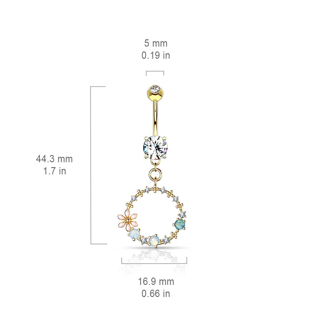 Hoola Matrix Belly Dangle with Rose Gold Plating