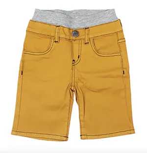 Hoonana - Stretch Twill Shorts in Yellow Gold