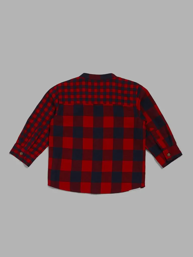 HOP Baby Red Buffalo Checked Shirt