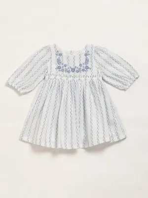 HOP Baby White Embroidered Dress