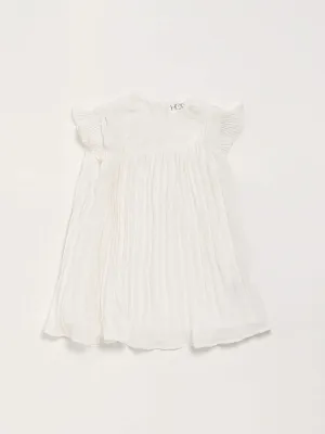 HOP Baby White Pleated Dress