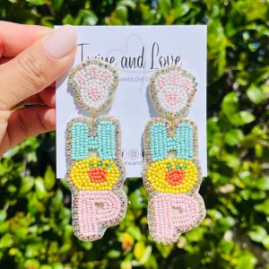 Hop Hop Beaded Earrings