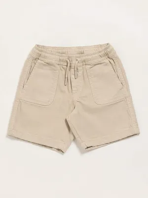 HOP Kids Beige Bermuda Shorts