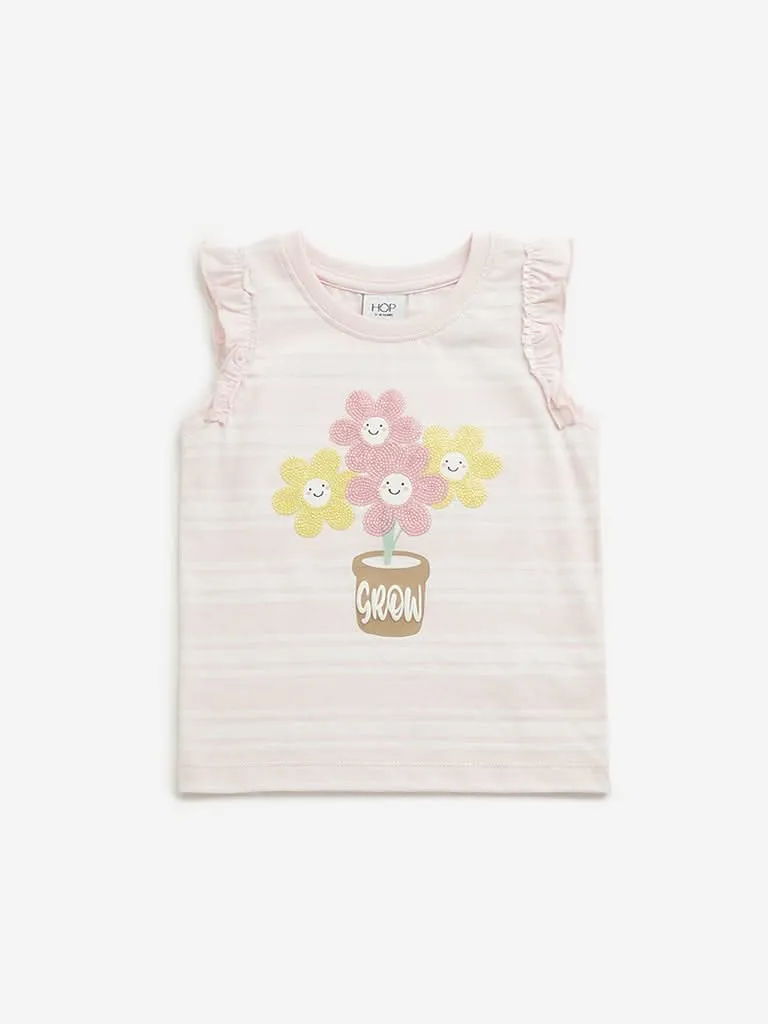 HOP Kids Light Pink Floral Top