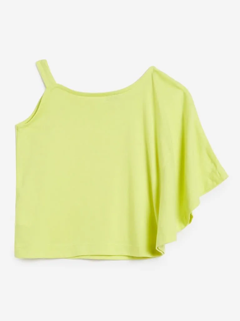 HOP Kids Lime Sequinned Sheryl Top