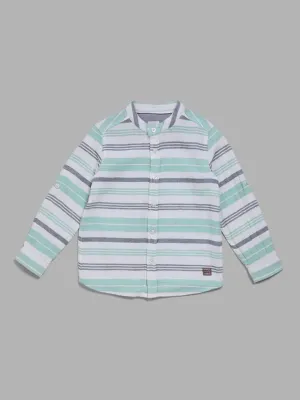 HOP Kids Teal Striped Shirt