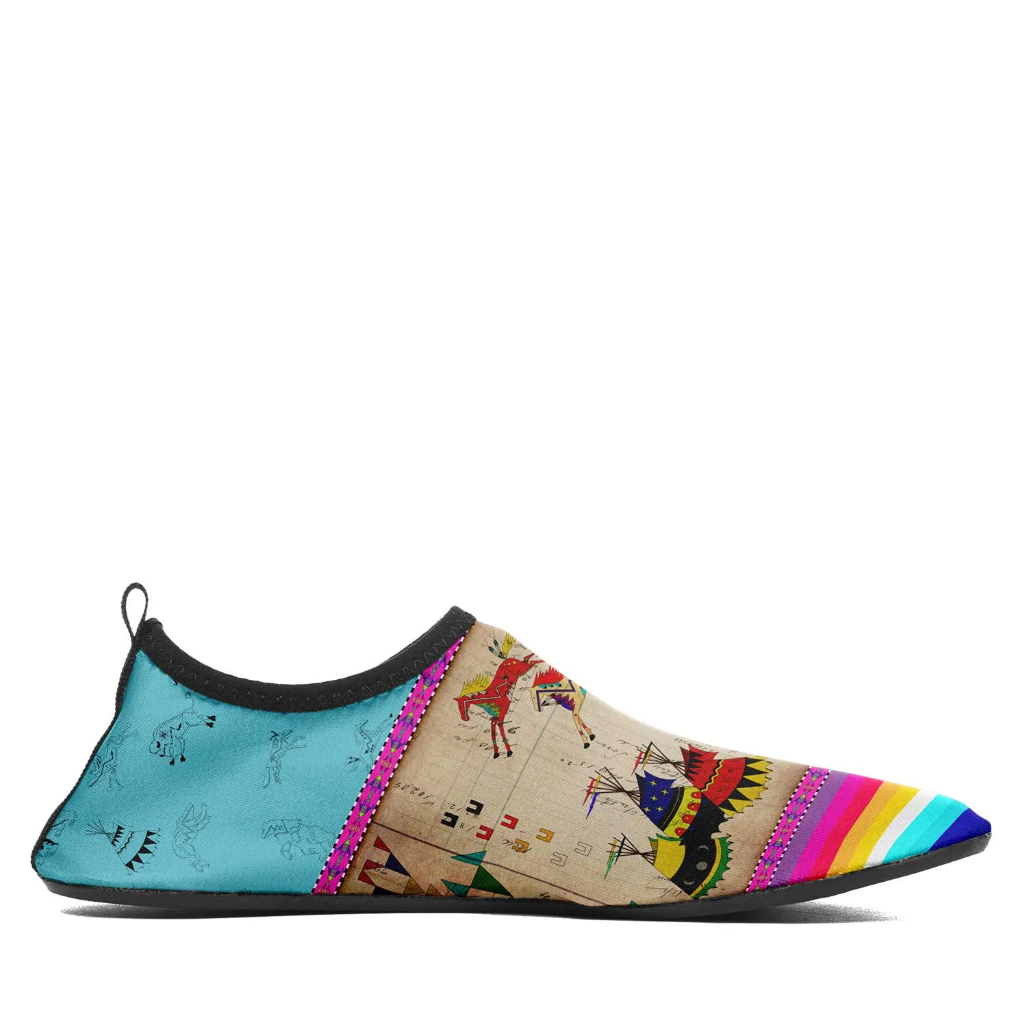 Horses Running Sky Kid's Sockamoccs Slip On Shoes