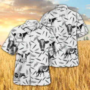 Hostein Pattern Hawaiian Shirt, Cow Aloha Shirts, Gift for cow lovers