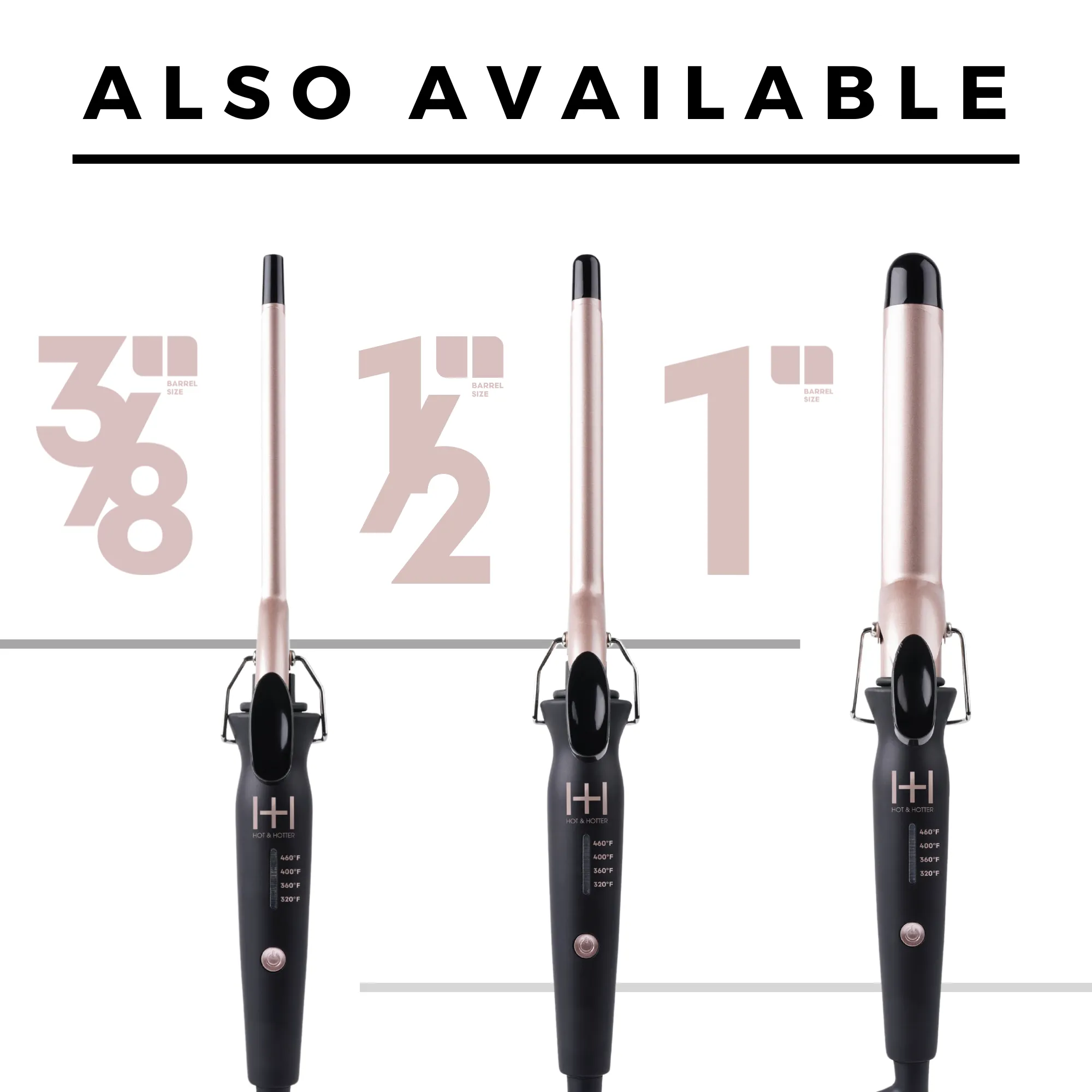 Hot & Hotter Extra Long Ceramic Tourmaline Curling Iron 3/8 Inch Black