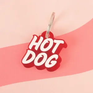 Hot Dog Personalized Pet Tag