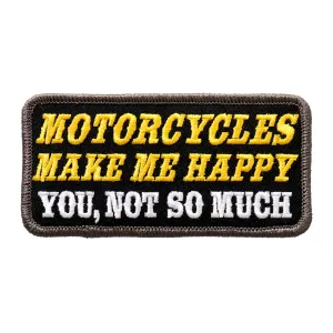 Hot Leathers PPL9493 Motorcycles Make Me 4"x2" Patch