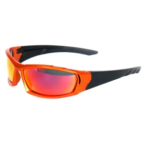 Hot Leathers SGD1075 Igniter Orange Mirror Sunglasses